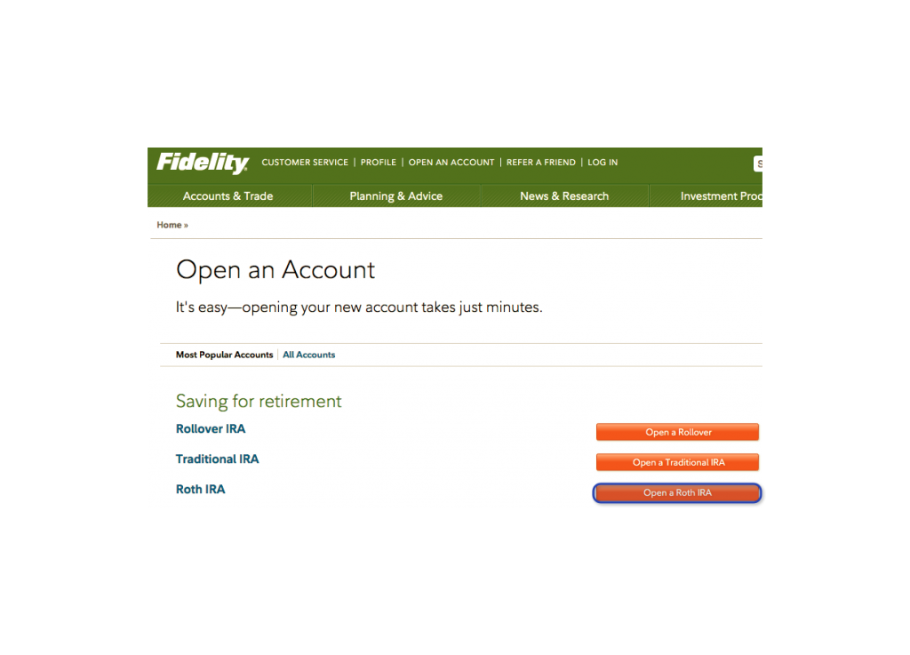 How to Open a Roth IRA using Fidelity 